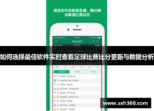 如何选择最佳软件实时查看足球比赛比分更新与数据分析